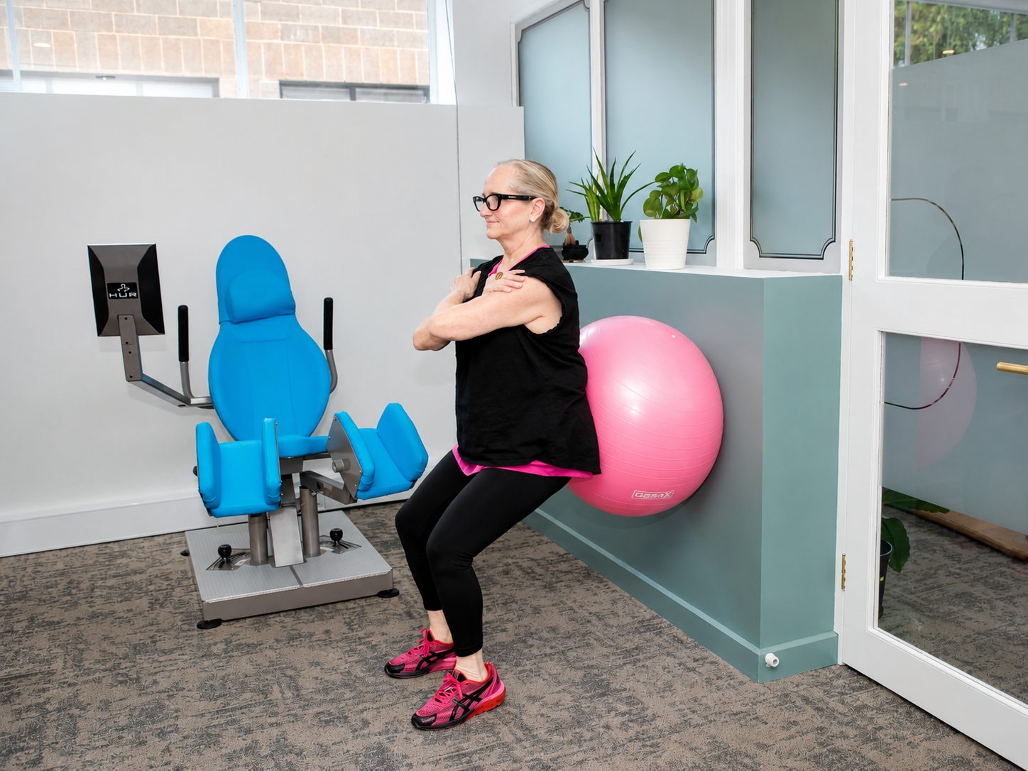 Balance and stability with a fitball