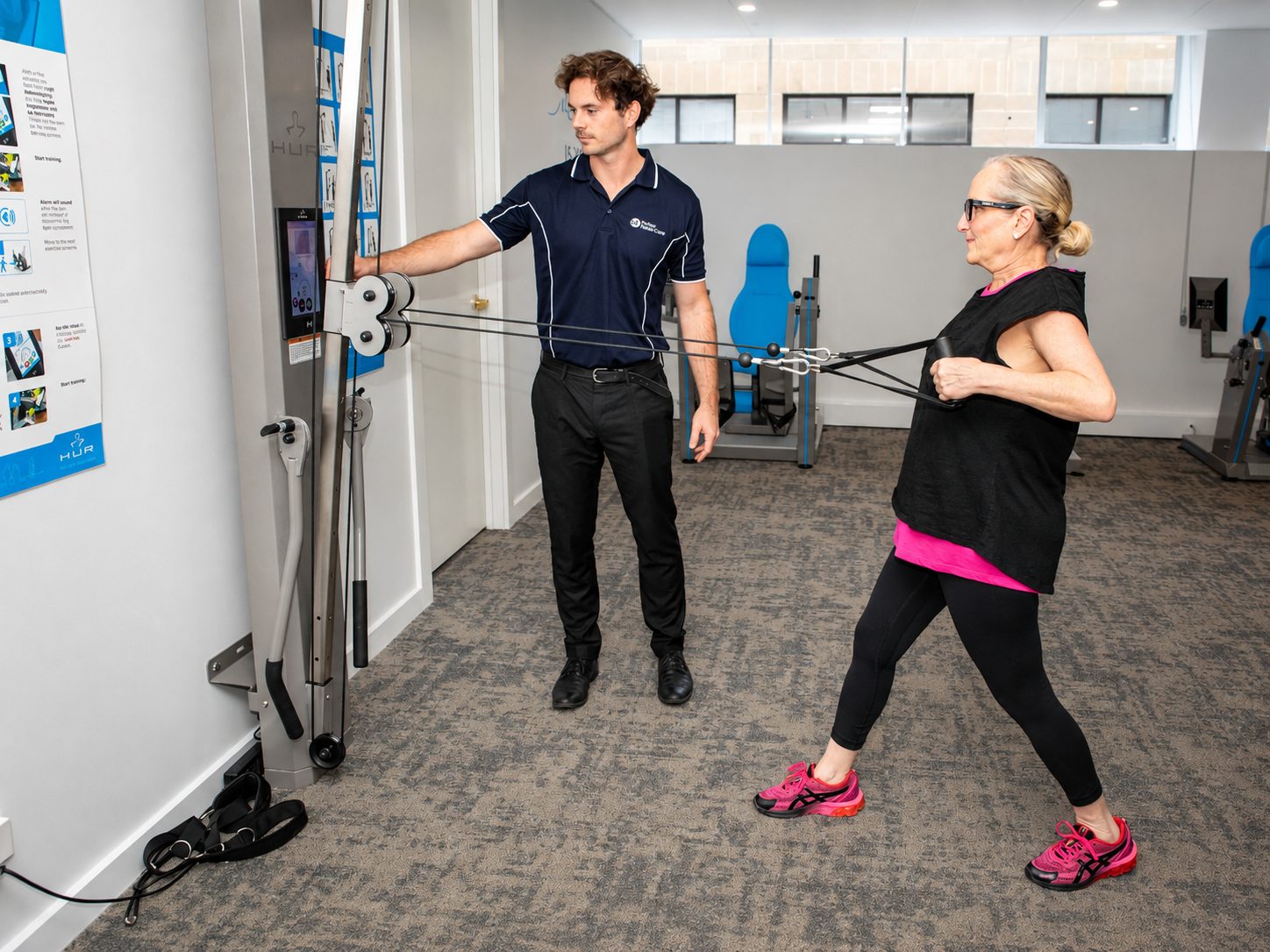 Functional strength work with a trainer